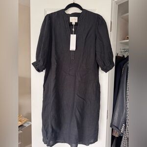 Lilly Pulitzer Size 8 Mialeigh Black Linen Dress NWT